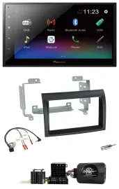 Pioneer USB Bluetooth DAB 2DIN Lenkrad Autoradio für Fiat Ducato 06-08 schwarz P