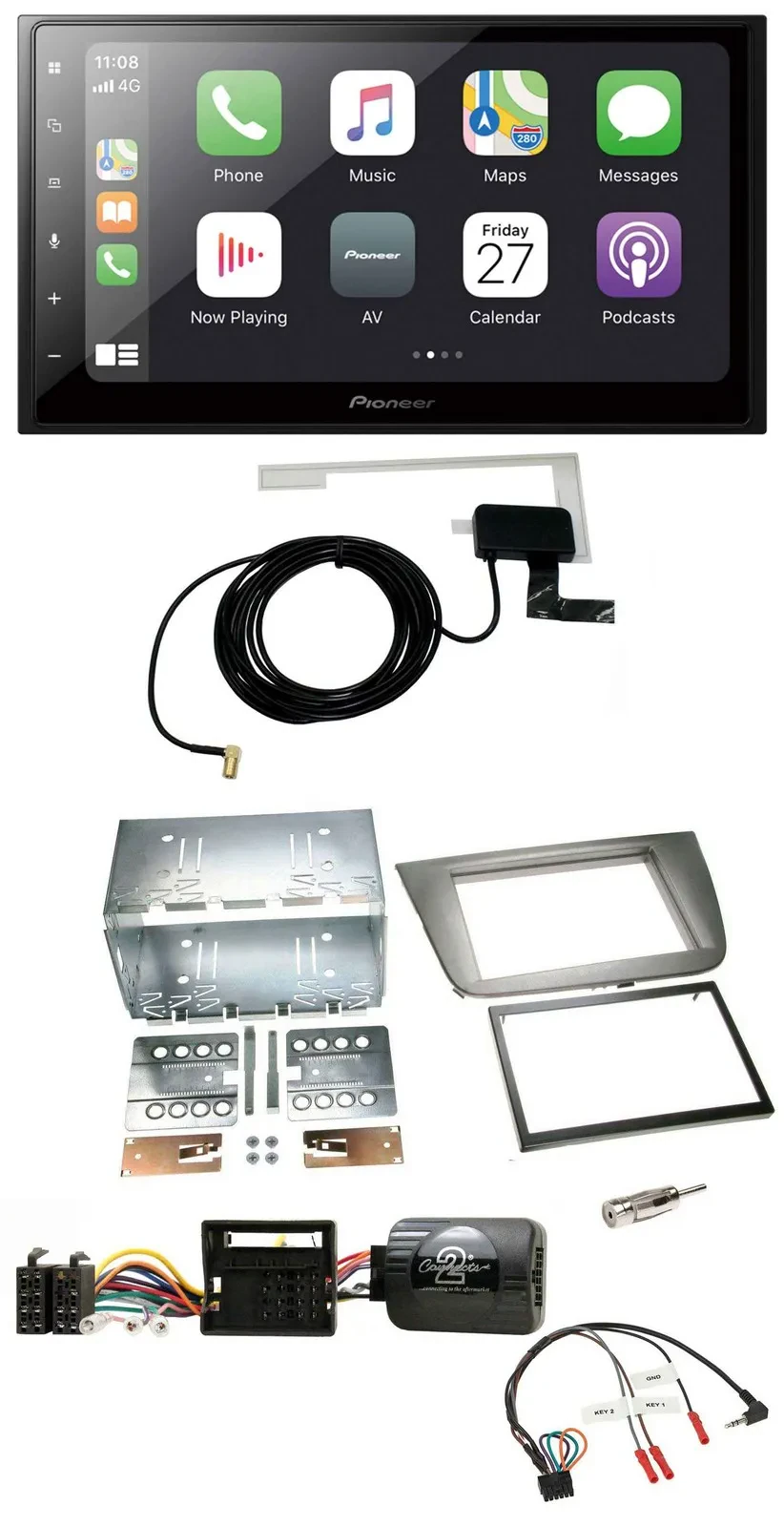 Автомагнитола для Seat Altea/Altea XL/Toledo Pioneer 2DIN, Bluetooth, DAB, USB