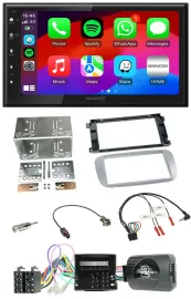Kenwood Lenkrad USB DAB 2DIN Bluetooth Autoradio für Ford Mondeo S-Max Profi sil