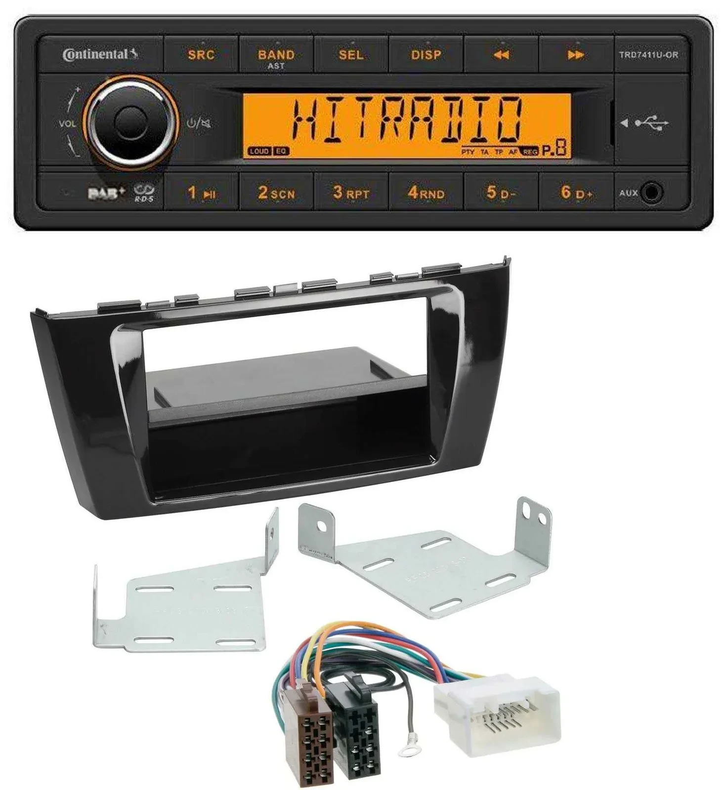 Continental 1DIN DAB MP3 AUX USB Autoradio für Mitsubishi Space Star A00 ab 13 A