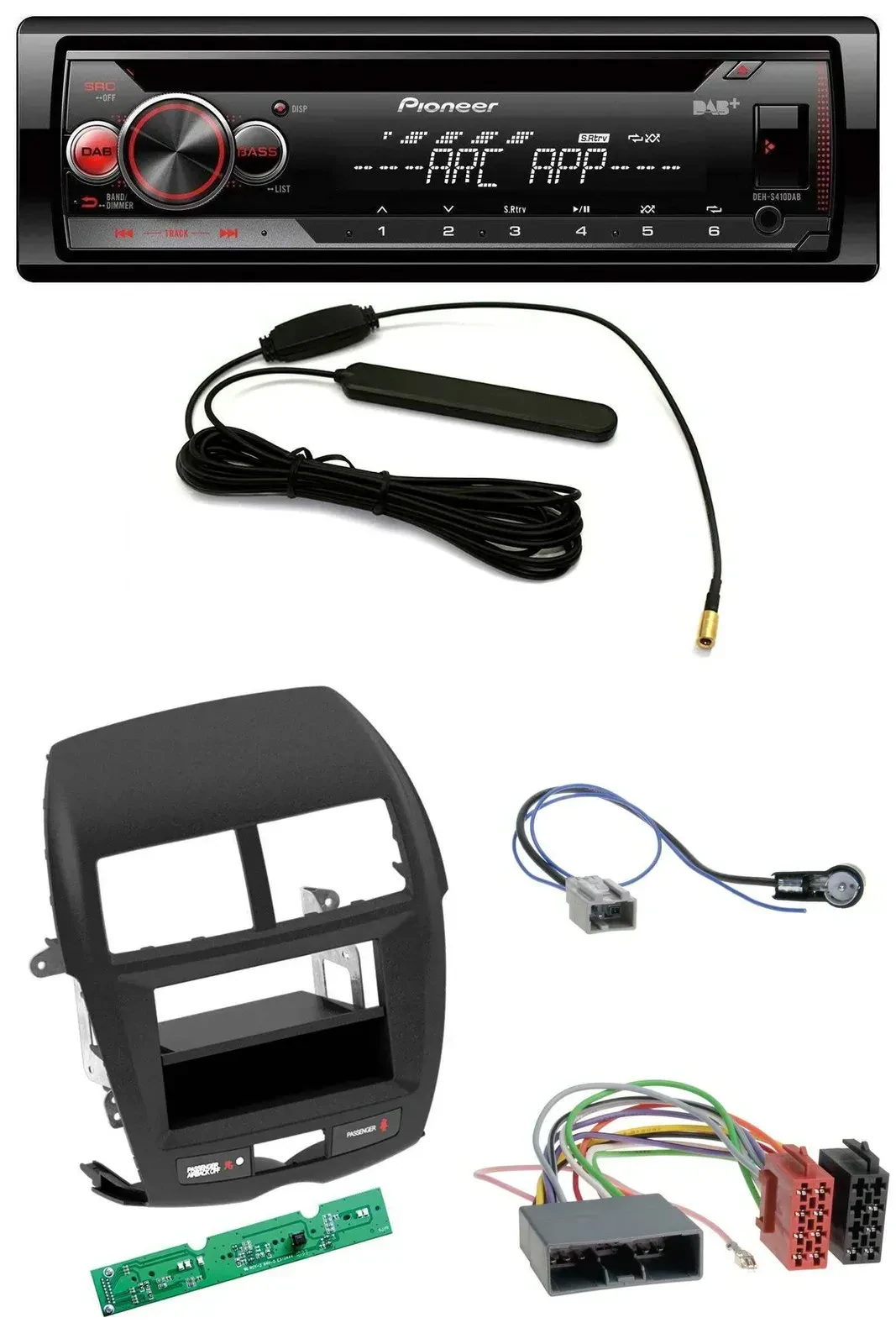 Автомагнитола для Mitsubishi ASX (2010–2014) Pioneer CD, USB, AUX, DAB, MP3