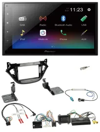 Pioneer USB Bluetooth DAB 2DIN Lenkrad Autoradio für Opel Adam Corsa E 2017-2019