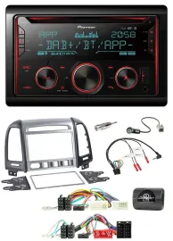 Автомагнитола для Hyundai Santa Fe Pioneer 2-DIN, DAB, Bluetooth, USB, CD, поддержка кнопок на руле