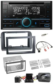 Kenwood CD 2DIN DAB USB Lenkrad Bluetooth Autoradio für Fiat Croma 2005-2010