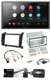 Pioneer USB 2DIN DAB Lenkrad Bluetooth Autoradio für Mercedes SLK R171 2004-2008