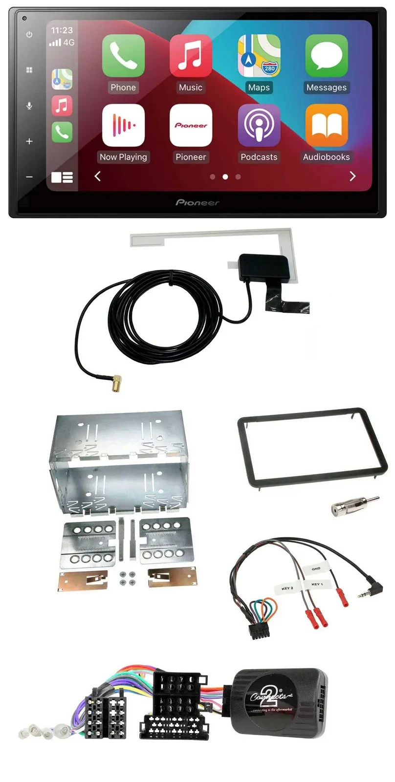 Pioneer USB Bluetooth DAB Lenkrad 2DIN Autoradio für Alfa Romeo 159 Brera Spider