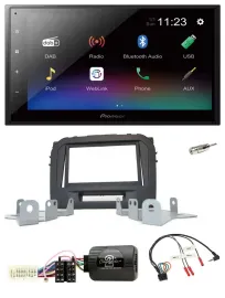 Автомагнитола для Suzuki Vitara LY (с 04/2015) Pioneer 2DIN, USB, Bluetooth, DAB, совместима с кнопками на руле
