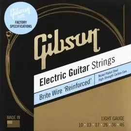 Струны для электрогитары Gibson SEG-BWR10 Brite Wire Reinforced 10-46