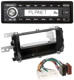 Continental USB 1DIN AUX DAB MP3 Autoradio für Toyota Auris (ab 2013) schwarz