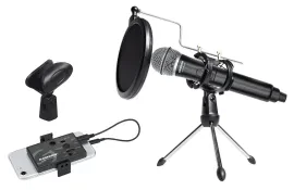Samson Go Mic Mobile Wireless ASMR Recording Streaming Kit w/Microphone+Stand
