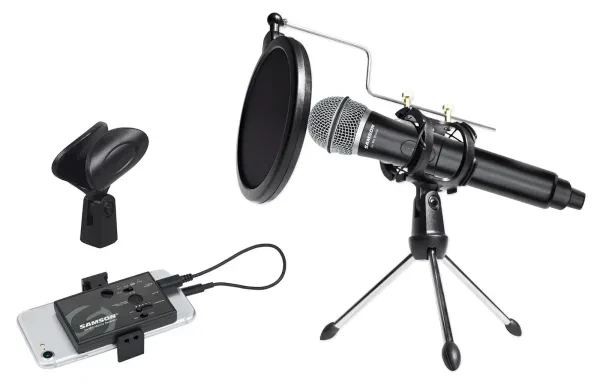 Samson Go Mic Mobile Wireless ASMR Recording Streaming Kit w/Microphone+Stand