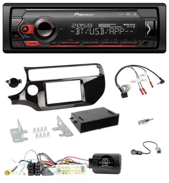 Pioneer Lenkrad USB DAB Bluetooth Autoradio für Kia Rio UB Facelift 2017-2023 pi