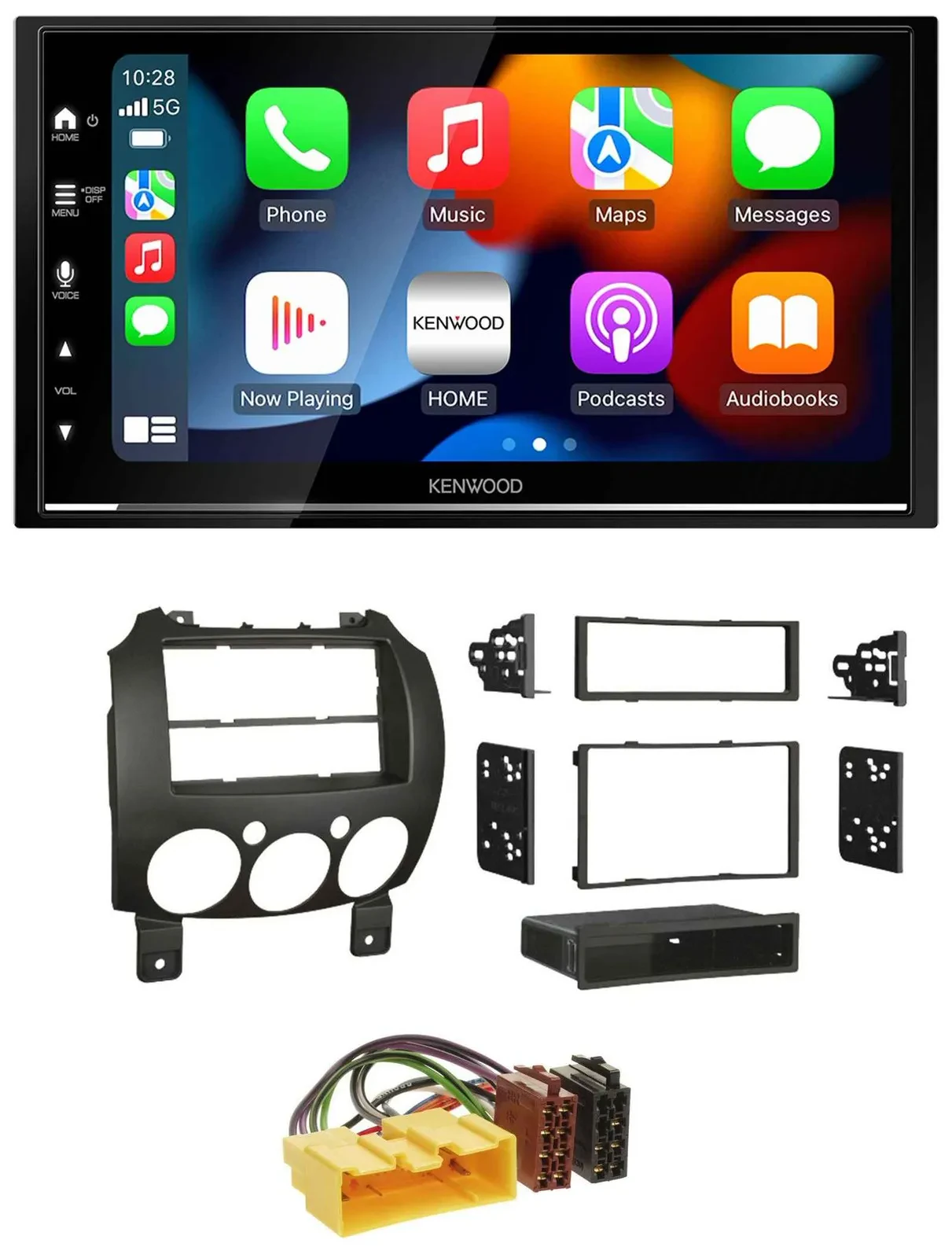 Kenwood DAB USB Bluetooth 2DIN MP3 Autoradio für Mazda 2 (ab 2007)