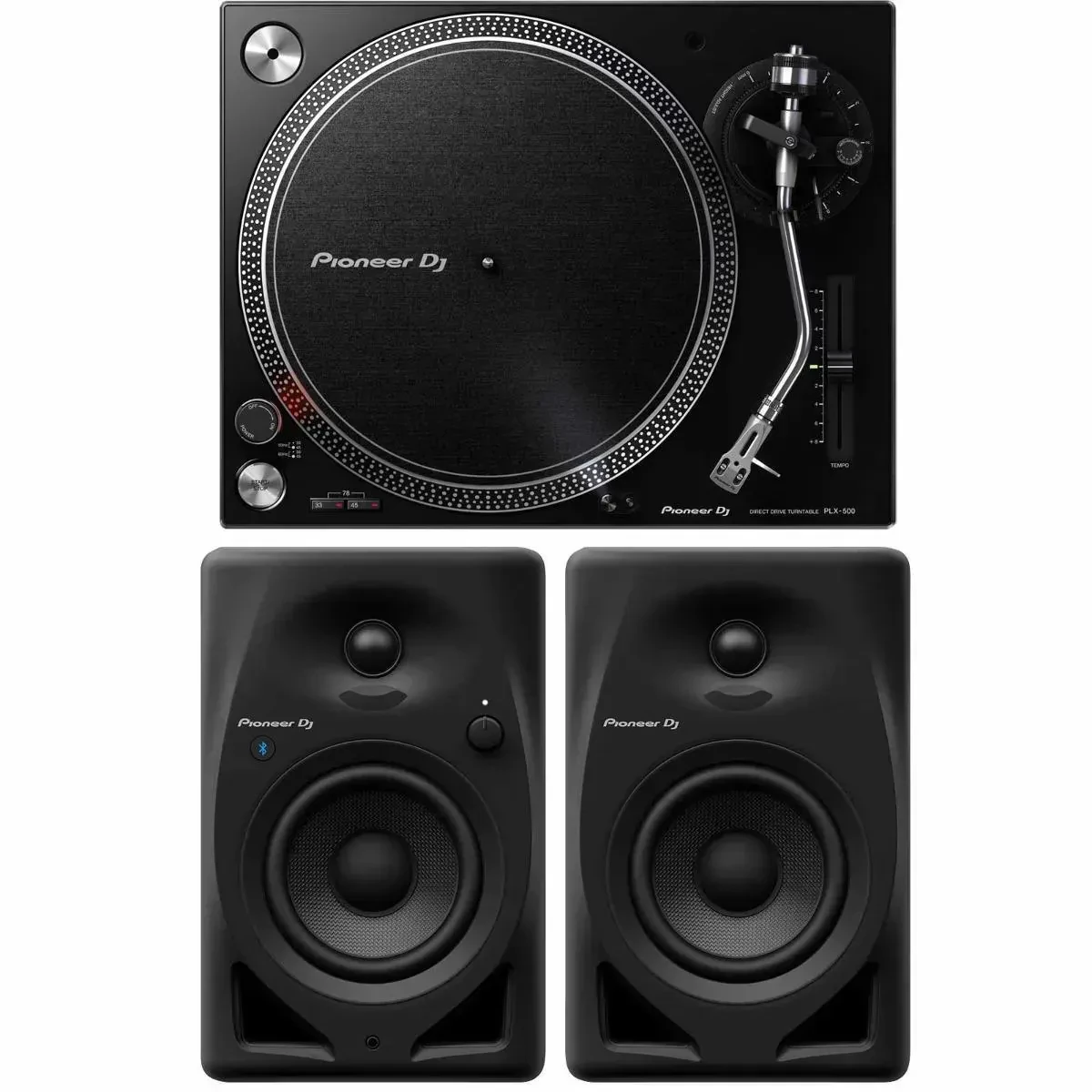 Комплект для диджея Pioneer PLX-500 Direct Drive + DM-40D-BT (набор, пара, 4", Bluetooth)