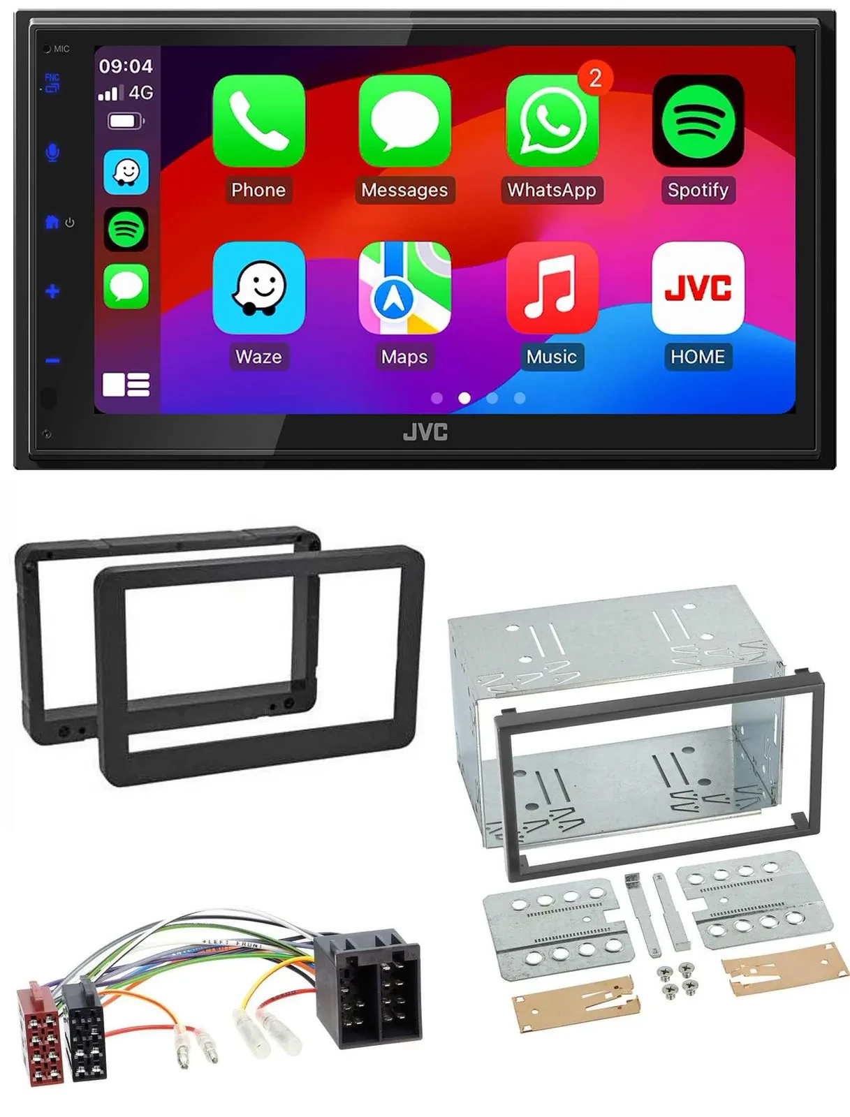 JVC Bluetooth USB MP3 2DIN DAB Autoradio für Alfa Romeo 159 Spider Brera ab 05 N