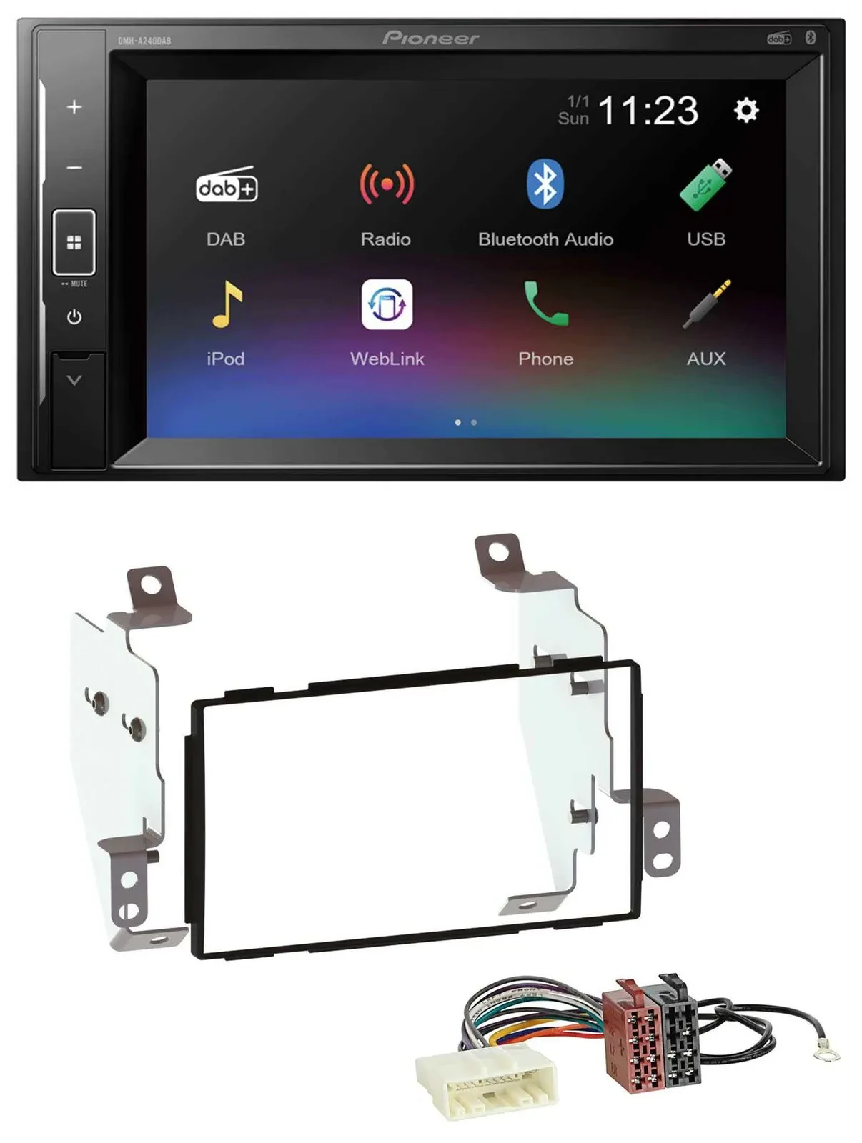 Pioneer DAB MP3 2DIN Bluetooth USB Autoradio für Nissan Note (2005-2013)