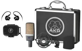 AKG C214 Studio Condenser Microphone Recording Mic+Mackie Bluetooth Monitors