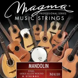 Струны для мандолины Magma Strings MA110 Steel Gold