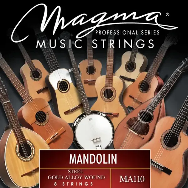 Струны для мандолины Magma Strings MA110 Steel Gold