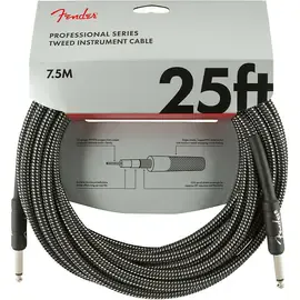 Инструментальный кабель Fender Professional Series Straight to Straight Instrument Cable 25 ft. Gray Tweed
