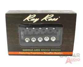 Ray Ross Saddle-Less/Saddleless 5-STRING 17mm Space Bass Bridge - BLACK, RRB517B