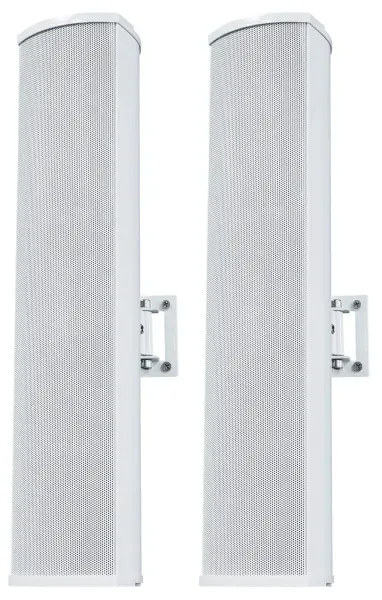 (2) Rockville WET ARRAY 4 White Line Array Speakers For church/School/Auditorium