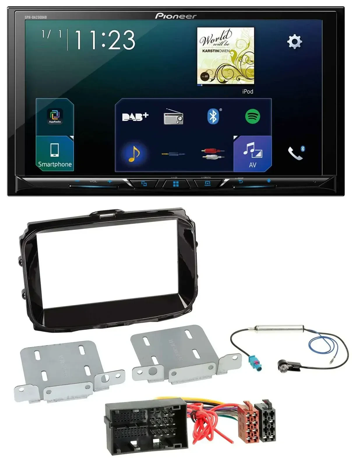 Автомагнитола для Alfa Giulietta Pioneer 2-DIN, Bluetooth, USB, DAB, MP3