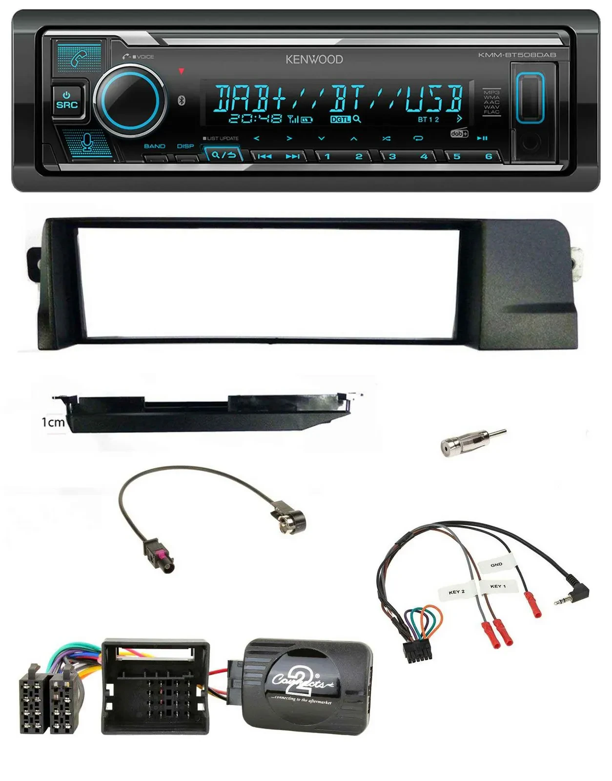 Kenwood Bluetooth Lenkrad DAB USB Autoradio für BMW 3er E46 Profi 2001-2007