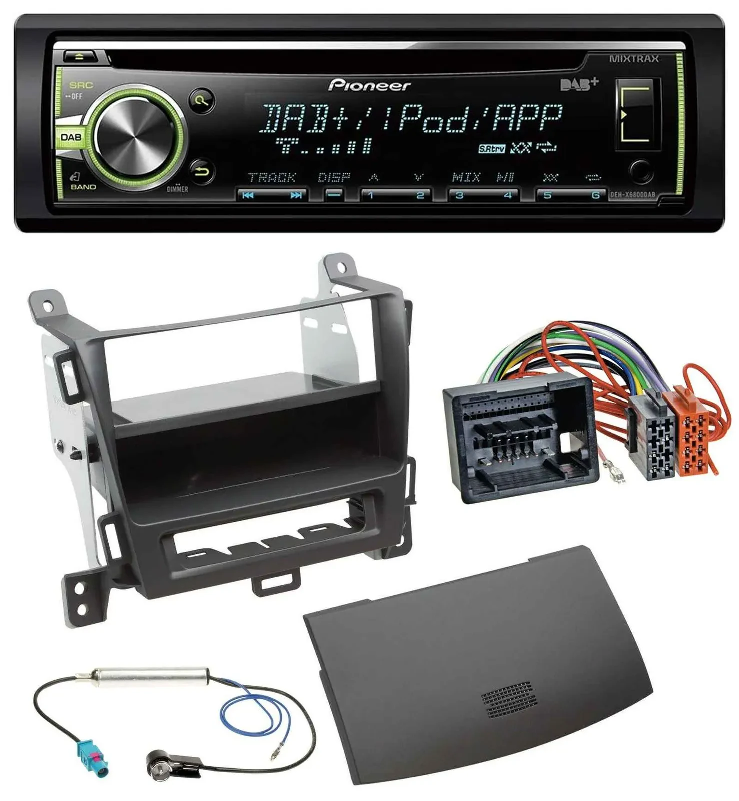 Автомагнитола для Opel Zafira Tourer (с 2012) Pioneer DAB, CD, USB, MP3, AUX, черный