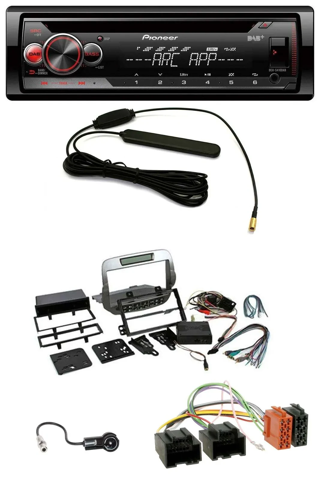 Pioneer CD USB AUX DAB MP3 Autoradio für Chevrolet Camaro 2010-2015 silber