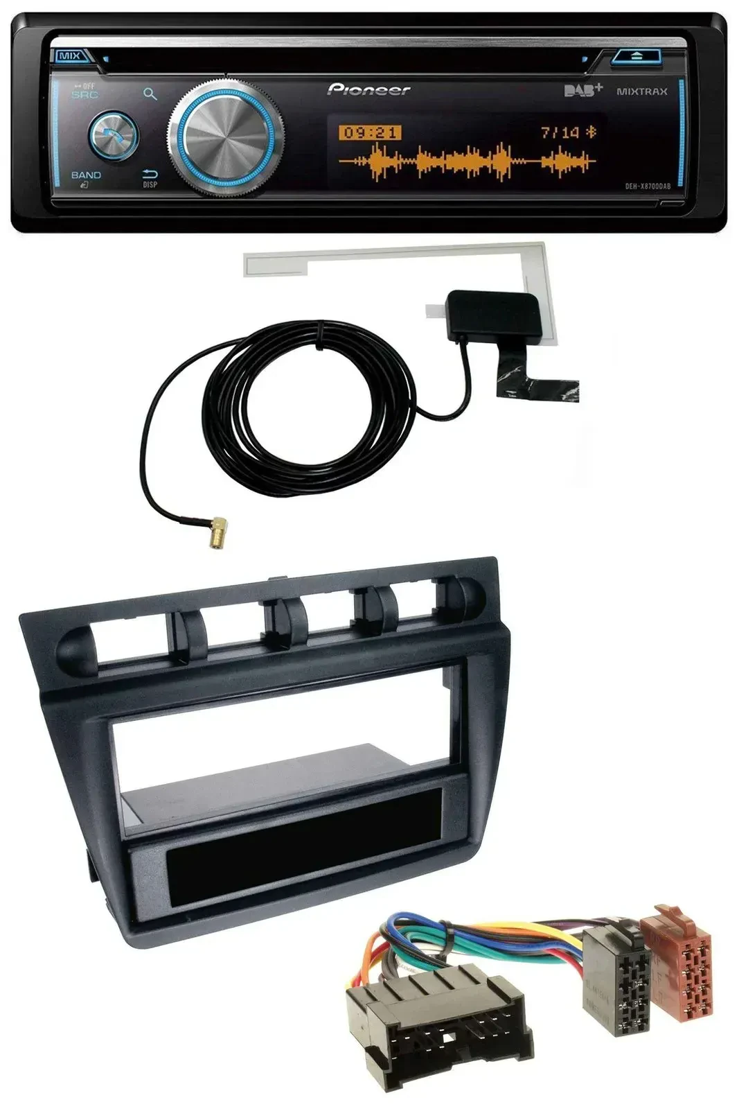 Автомагнитола для Kia Picanto (с 2006) Pioneer Bluetooth, DAB, MP3, USB, CD, черная