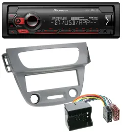 Pioneer MP3 USB DAB Bluetooth Autoradio für Renault Megane 3 Quadlock 09-14 grau