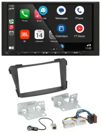 JBL USB 2DIN MP3 Bluetooth AUX Autoradio für Hyundai i40 VF ab 2011 schwarz