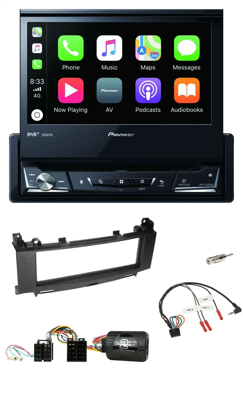 Pioneer DVD Bluetooth DAB USB Lenkrad Autoradio für Mercedes A-Klasse B-Klasse 2