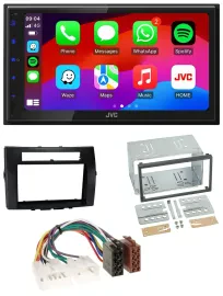JVC Bluetooth 2DIN MP3 DAB USB Autoradio für Toyota Corolla 04-09 Verso schwarz