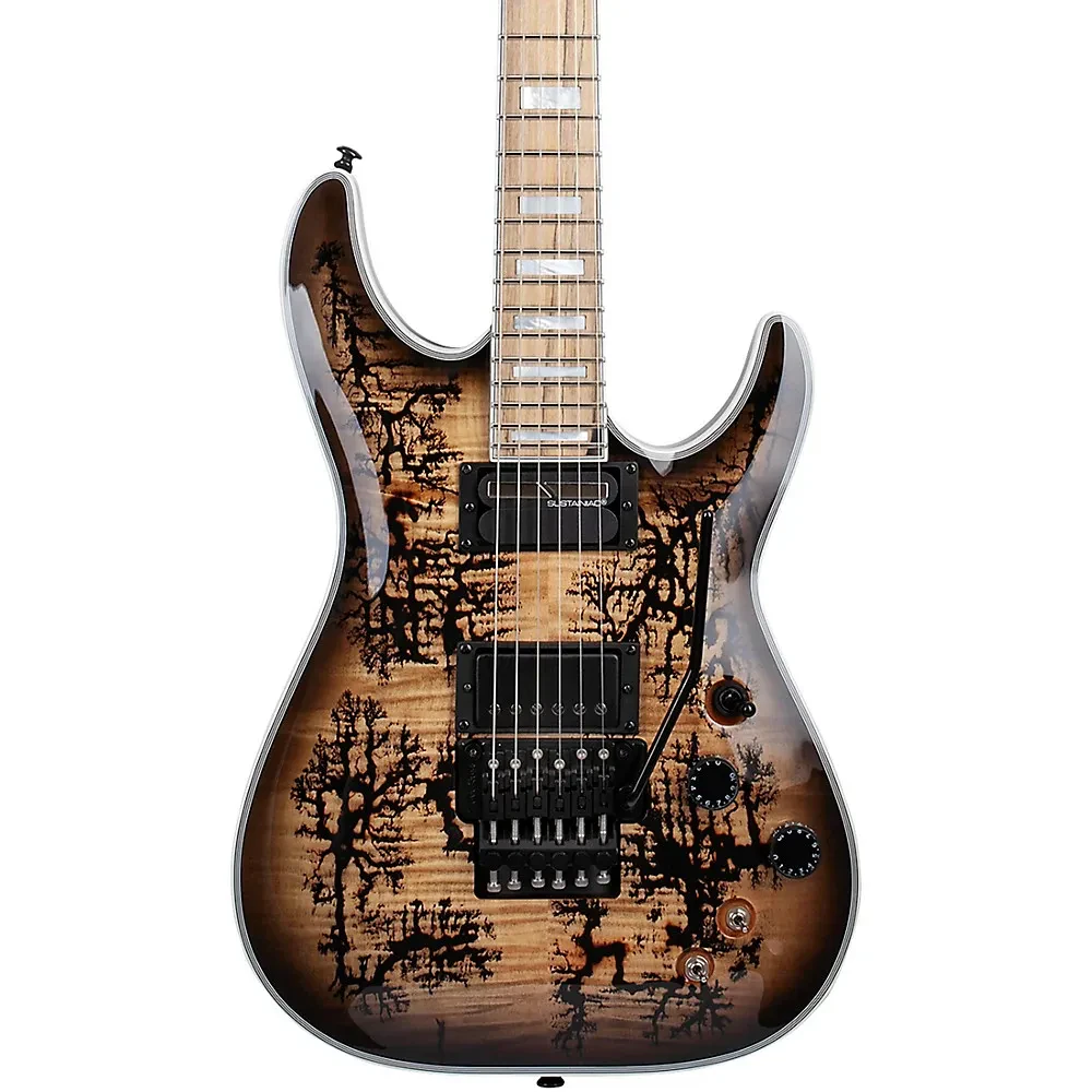 Schecter C-1 FR-S Electro-Resin Electric Guitar - Natural with Black Burst