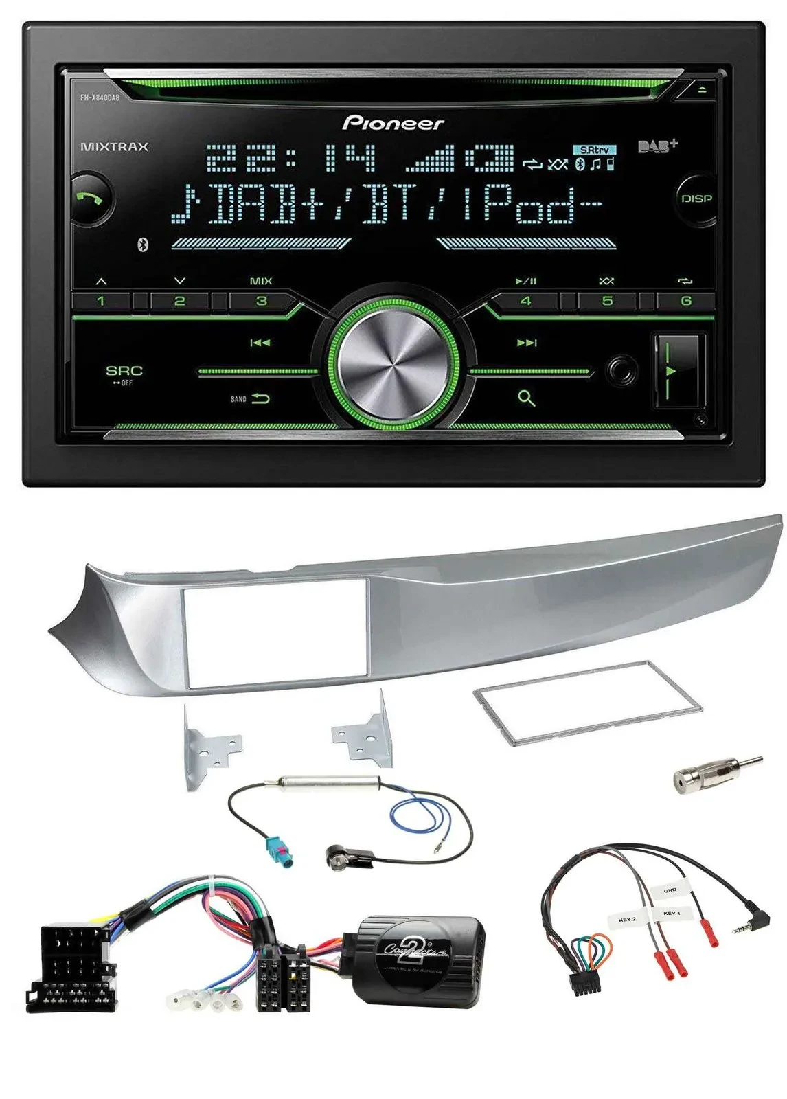 Pioneer Bluetooth Lenkrad DAB 2DIN USB CD Autoradio für Alfa Giulietta 2010-2014