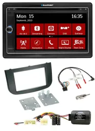 Blaupunkt Lenkrad DAB TMC 2DIN USB Bluetooth Navigation für Mitsubishi Colt 2008