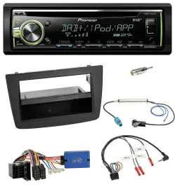 Автомагнитола Pioneer для Alfa Romeo Mito 2013–2018 DAB, CD, USB, MP3, поддержка кнопок на руле, ISO, черный