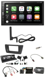 Pioneer USB 2DIN Bluetooth DAB Lenkrad Autoradio für BMW X3 E83 2004-2010 mittig