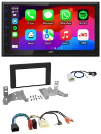 JVC Bluetooth 2DIN MP3 DAB USB Autoradio für Toyota Aygo ab 2022 AB7 schwarz