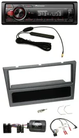 Автомагнитола Pioneer 1DIN, DAB, USB, MP3 для Opel Corsa C (2000–2004), угольно-серый