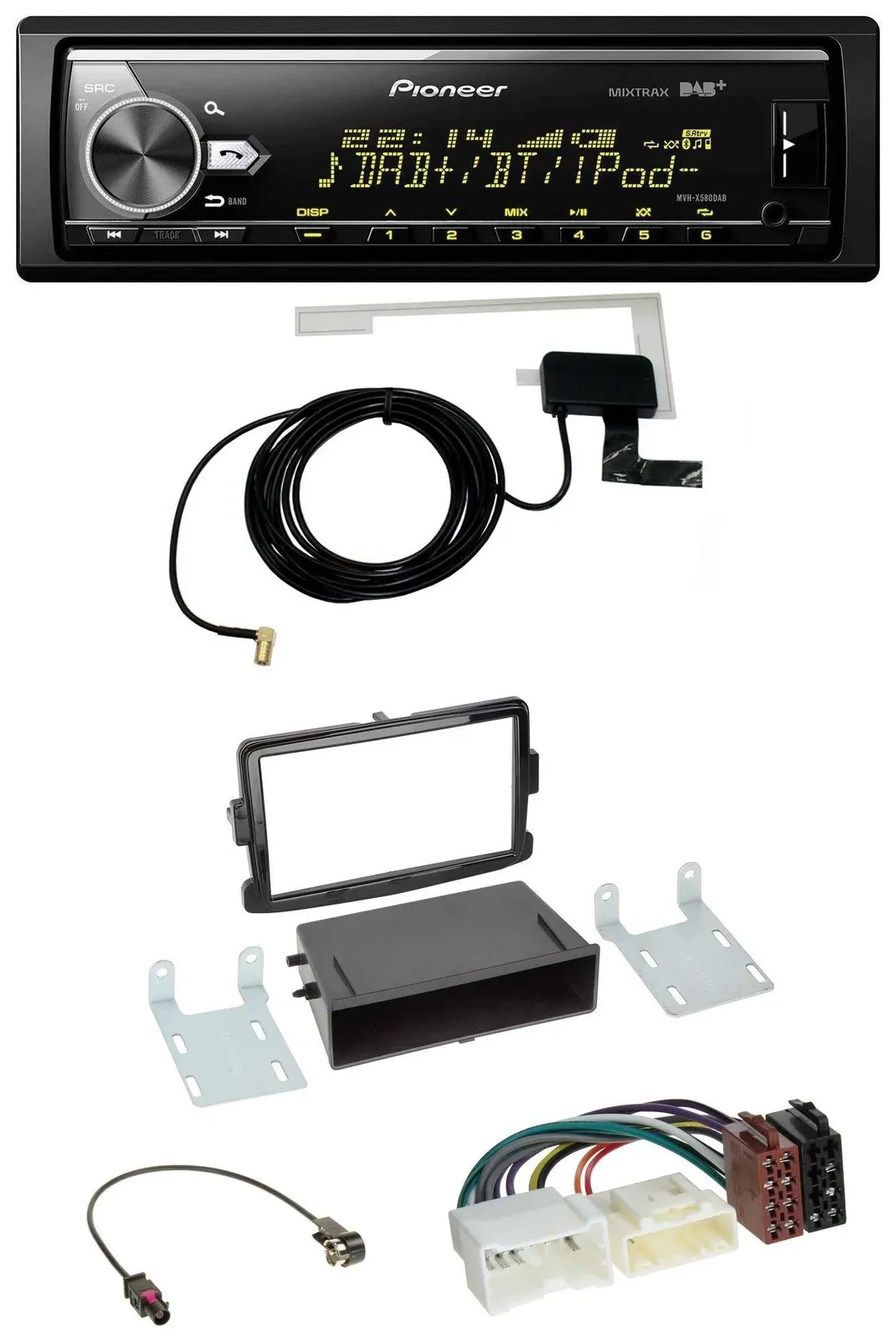 Pioneer Bluetooth DAB USB MP3 Autoradio für Dacia Lodgy Sandero Opel Vivaro