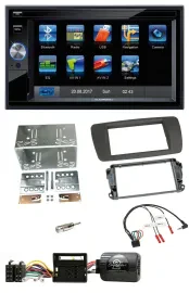 Blaupunkt 2DIN Bluetooth TMC USB Lenkrad SD Navigation für Seat Ibiza ab 08 tuam