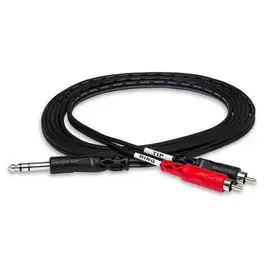 Коммутационный кабель Hosa Technology 6.6' (2M) Stereo 1/4" Male to Two RCA Male Y-Cable #TRS202