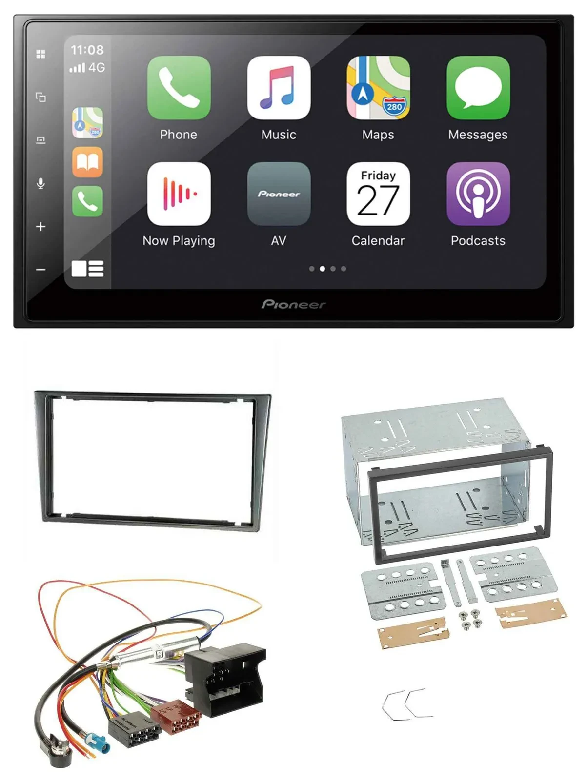 Pioneer MP3 Bluetooth DAB 2DIN USB Autoradio für Opel Corsa C Quadlock 2000-2006