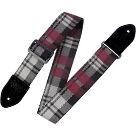 Ремень для гитары Levy's MC8VIN Polyester Garnet Plaid Poly Design