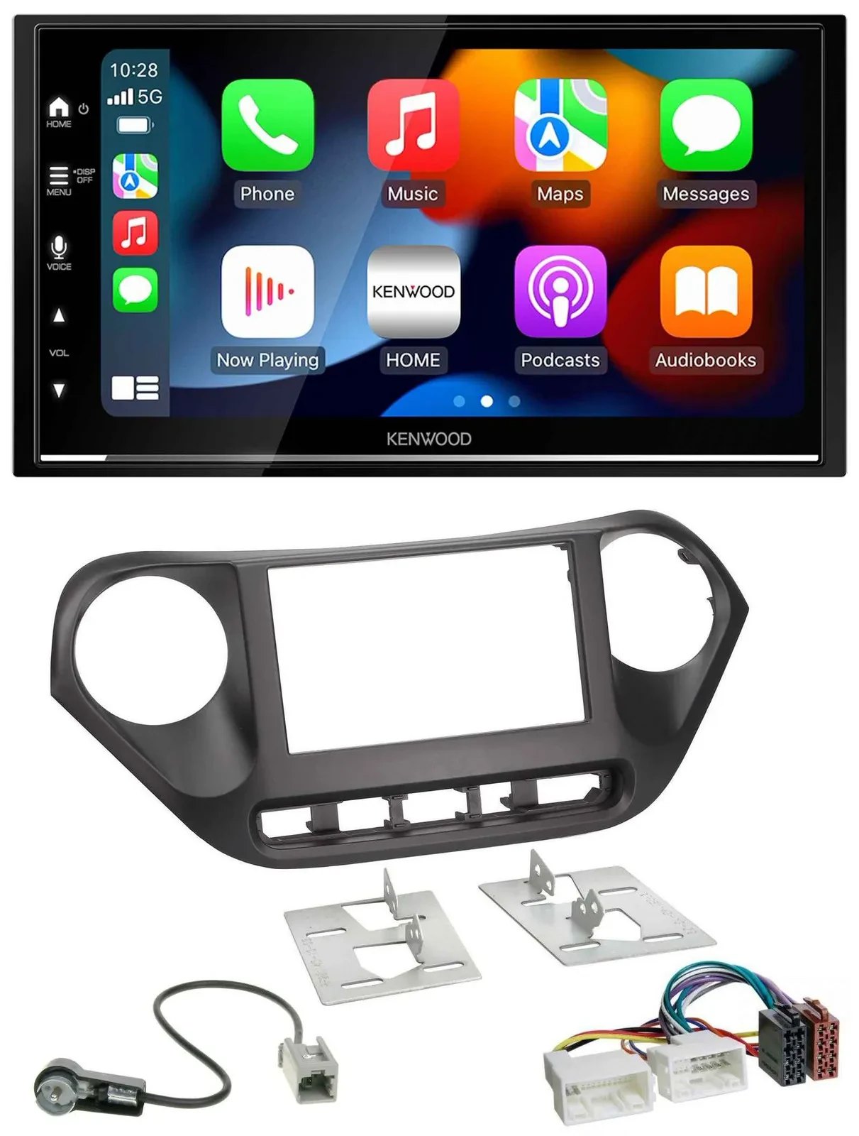 Kenwood DAB USB Bluetooth 2DIN MP3 Autoradio für Hyundai i10 (ab 2013)