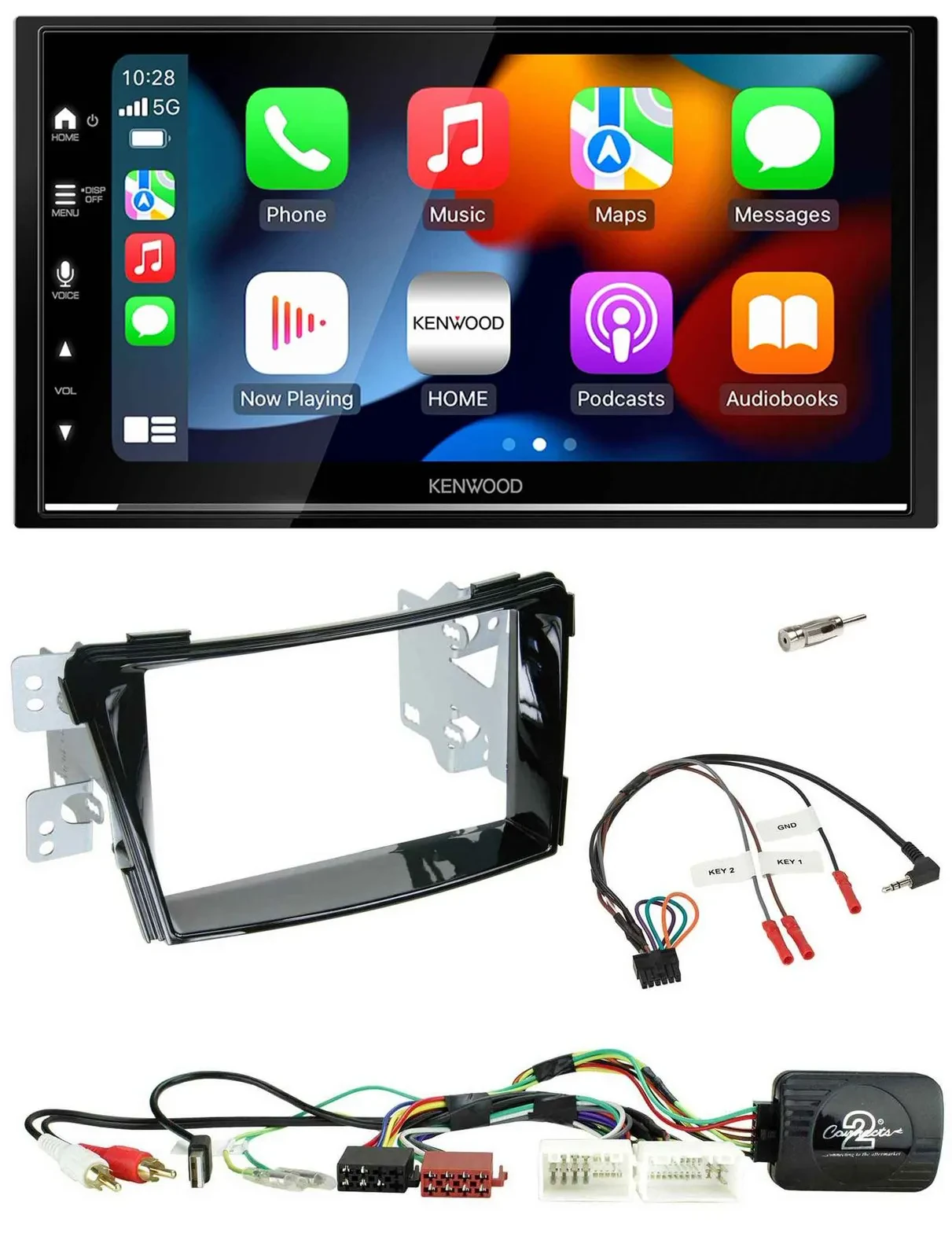 Kenwood DAB USB Bluetooth 2DIN Lenkrad Autoradio für Hyundai i40 11-19 USB AUX K