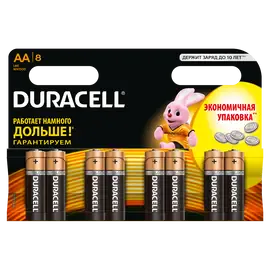 Элемент питания Duracell АА/LR6 Basic AA (8 штук)